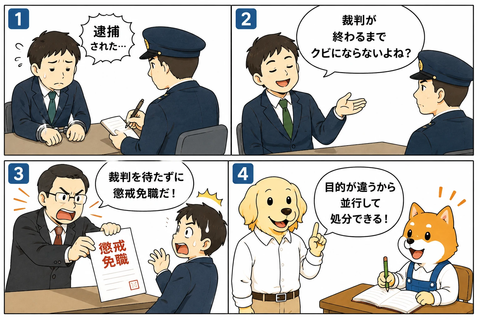 刑事手続と懲戒処分の並行
