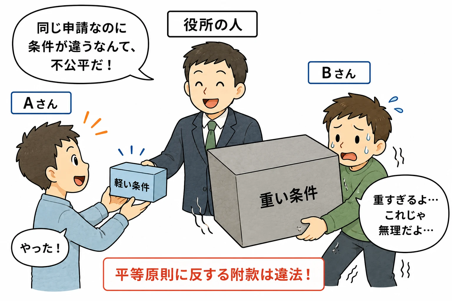 平等原則に反する附款